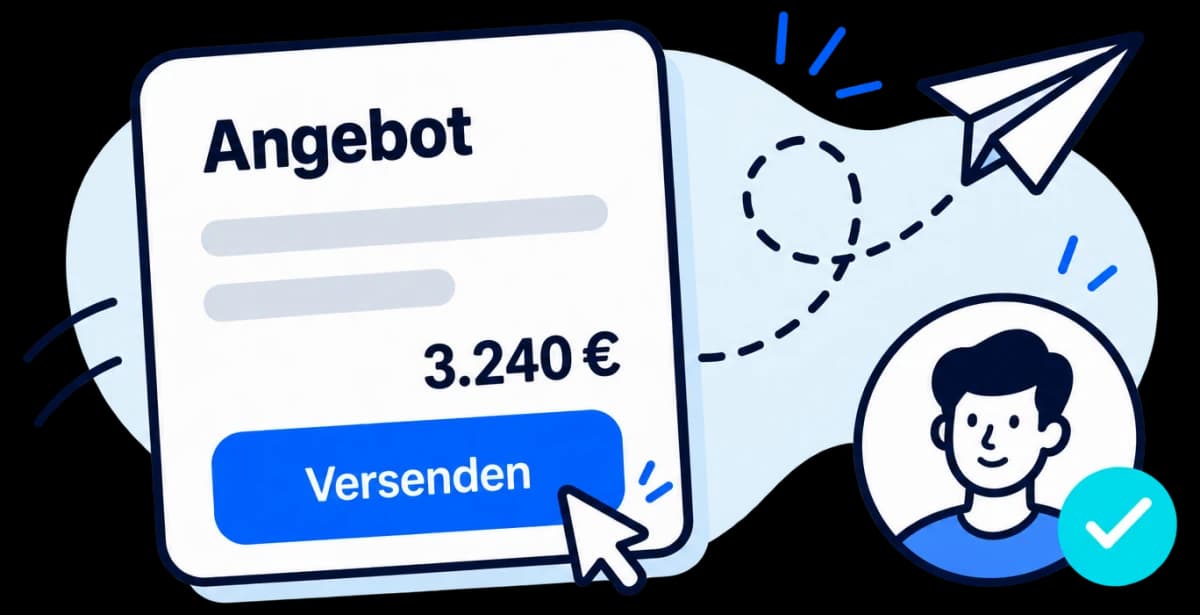 Fertiges Angebot, das an den Kunden verschickt wird